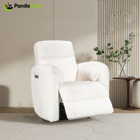 Fauteuil inclinable de luxe blanc moderne personnalisable avec fonction massage, structure en bois et revêtement en tissu pour salon - Vente en gros