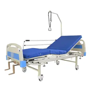BCA-133 cómodo manual doble manivela dos función par de freno de rueda Europea barandilla de rehabilitación de la cama para el hospital