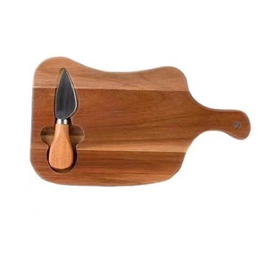 Factory wholesale acacia wood tray and <b>cheese</b> board <b>set</b> for home use, including <b>knife</b>, <b>cheese</b> board, and cutting board; - Product Image 4