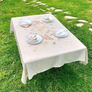 100% Pháp <span class=keywords><strong>linen</strong></span> trắng đám cưới thêu Khăn trải bàn <span class=keywords><strong>Linen</strong></span> bảng Runner với khăn ăn để sử dụng nhà cho bữa tiệc - Product Image 1