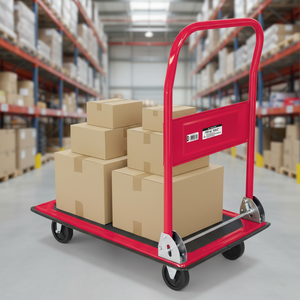 चार पहिया टिकाऊ फोल्डेबल पोर्टेबल स्टील प्लेटफॉर्म ट्रॉली 300 किलोग्राम क्षमता अनुकूलन योग्य ओएम/ओटम औद्योगिक वाणिज्यिक खरीदारी - Product Image 2