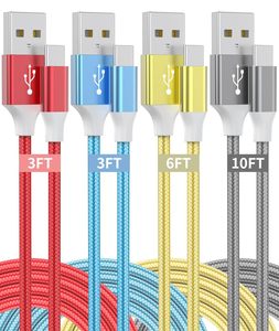 Usb C Cáp 3ft 6ft Nylon bện 2A 3A nhanh chóng sạc dây USB để USB C Cáp cho iPhone 16/16 cộng với/16 Pro Max máy in sử dụng - Product Image 3