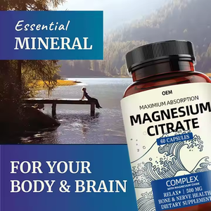 OEM/ODM Vegan Triple Magnesio Complejo 500mg Cápsulas Magnesio Glicinato Malato Citrato para Adultos Relajante Magnesio - Product Image 2