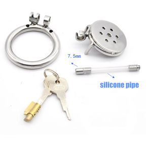 Dispositivo <span class=keywords><strong>de</strong></span> <span class=keywords><strong>Castidad</strong></span> <span class=keywords><strong>Masculino</strong></span>, Anillo <span class=keywords><strong>de</strong></span> <span class=keywords><strong>Castidad</strong></span> <span class=keywords><strong>de</strong></span> Metal con Orificio Redondo Plano, Jaula para Pene, Catéter Uretral, Anillo para Pene, Cinturón <span class=keywords><strong>de</strong></span> Bondage, Juguetes Sexuales para Hombres Gay - Product Image 6