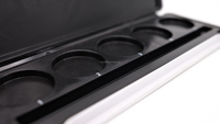 Organisateur de maquillage pliable à 6 compartiments, palettes de fards à joues scintillants, support pour poudre compacte, crème pour les yeux, miroir en option, personnalisable