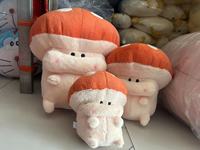 Peluche Champignon en Coton PP Doux et Moelleux, Orange, Jouet en Peluche Kawaii pour Enfants, Décoration Maison, Vente en Gros