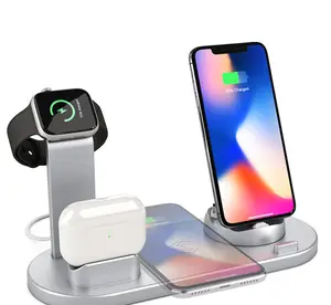 Factory Directly 10W 4 In 1 Wireless Charger 3 In 1 Charing Dock Qi Wireless Charging Stand For Airpods For Iphone