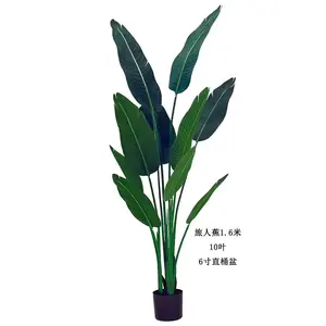 Plantas Artificiales Nataural Real Touch 60cm High Monstera Leaves Potted Tree Split Philo Leaves Indoor Tree In Pot