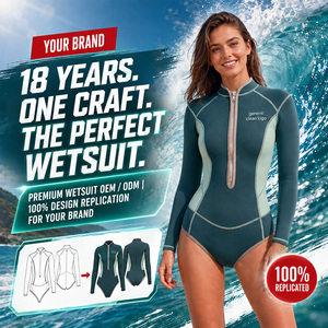 Combinaison <span class=keywords><strong>de</strong></span> plongée en néoprène 1,5 mm pour <span class=keywords><strong>femme</strong></span>, fermeture éclair avant, manches longues, pour surf et natation - Product Image 1