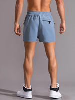 Short de gymnastique athlétique pour hommes Pantalon de sport d'été décontracté avec poches zippées Short de course pour hommes Short de gymnastique pour hommes de 5 pouces avec doublure