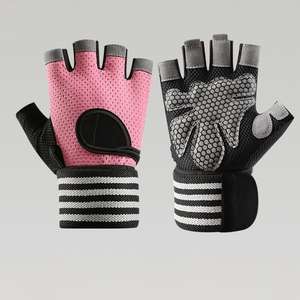 Guantes Deportivos de Medio Dedo con Soporte para Muñeca para Hombres y Mujeres, Unisex, para Fitness, Ciclismo, Levantamiento de Pesas, Transpirables, Antideslizantes, con Agarre Duradero en la Palma - Product Image 1