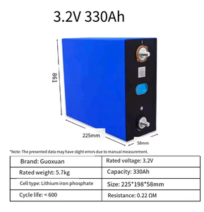 Gotion 330AH LiFePO4 Hücre <span class=keywords><strong>3</strong></span>.2V A Sınıfı Lityum Pil 6000 Döngü Enerji Depolaması RV Forklift için - Product Image 1