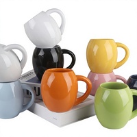 Nouvelle tasse en céramique grande capacité, design baril à vin, résistante aux hautes températures, compatible micro-ondes, tasse moderne minimaliste