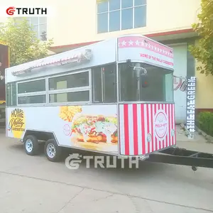 High Standard Outdoor Mobile Food Trailer Stainless Steel Pizza Snack Fast Food Truck And Food Bus
