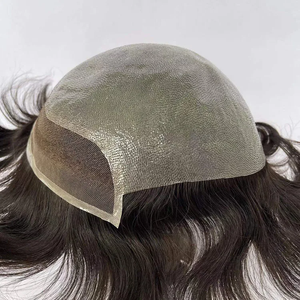 Custom V-Loop PU Skin Lace Front <b>Wigs</b> Hair System Toupee <b>Men</b> - Product Image 2