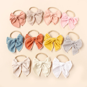 Diadema <span class=keywords><strong>con</strong></span> lazo de cola de golondrina de lino <span class=keywords><strong>para</strong></span> niños, banda <span class=keywords><strong>para</strong></span> el pelo grande <span class=keywords><strong>para</strong></span> niñas, diadema estrecha, bandas <span class=keywords><strong>para</strong></span> el pelo <span class=keywords><strong>para</strong></span> niñas - Product Image 5