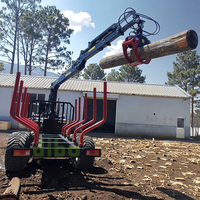 Attrezzature Forestali Woody: Rimorchi 4WD per Trasporto Legname, Gru con Pinza, Caricatori, Joystick, Motore Inclinabile, Cuscinetti, Cambio, Telecomando