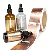 Étiquettes autocollantes personnalisées imperméables en rouleau, résistantes aux UV, pour flacons en verre de 3 ml et 10 ml, étiquettes d'emballage, logo autocollant, résistantes aux basses températures