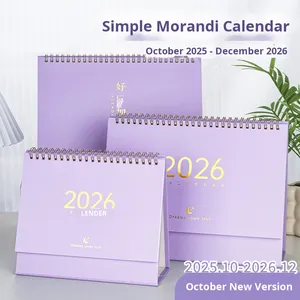 2026 tùy chỉnh Công ty năm mới Màu đỏ Sáng tạo thiết kế đơn giản giấy văn phòng trang trí Lịch Bàn hàng tháng - Product Image 2