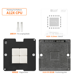 Pochoir de reboulage BGA Amaoe, plaque de positionnement en acier étamé pour la réparation de la carte mère CPU IC de l'<span class=keywords><strong>Apple</strong></span> iPad Pro/A12X 2018 - Product Image 2