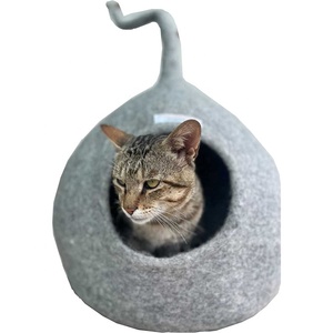 Tempat Tidur Kucing Mewah Ramah Lingkungan Buatan Tangan 100% Wol untuk Kucing Dalam Ruangan - Product Image 2