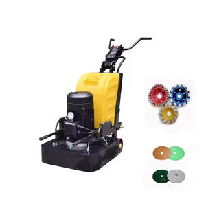 Meuleuse de sol en béton de 500/600/640/740mm de large meuleuse de sol humide et sec Machine de détartrage de plaque d'acier à 12 têtes - Product Image 1