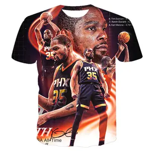 Özel toptan MVP Reaper Kevin Durant 3D baskılı tişört ağları yeni jersey no. 7 KD erkek tişört