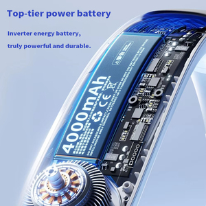Ventilateur de cou portable et léger, mini-ventilateur puissant et silencieux, recharge USB, 2400 mAh, pour l'été, les voyages, la climatisation personnelle en extérieur - Product Image 2