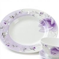 Set Perlengkapan Makan Pesta 4 Buah Wright White Glass Stocked (Cangkir, Piring, Mangkuk)