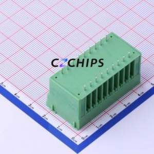 KF2EDGVHM-3.81-2*9P Plug-in Terminal Block Through hole,P=3.81mm Board-to-Board / Socket - Closed Screw Fixing 2x9P 3.81mm - Product Image 2