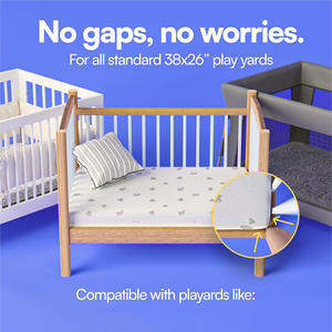 Pack Play Washable Waterproof Cover Bed Pad Changing Newborn Portable Crib <strong>Cot</strong> Baby Infant Memory Foam Bedroom Home Furniture - Product Image 4