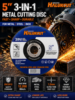 Disque de découpe fin en oxyde d'aluminium de 5 pouces (125x1,2x22,2 mm) de type 1 pour meuleuse d'angle, pour métaux et acier inoxydable