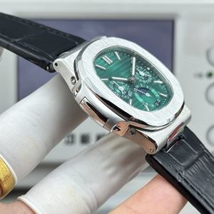 Reloj de Hombre PP 57401 con Esfera Verde Oliva, Diseño Clásico en Forma de Almohada, Manecillas Luminosas, Visualización de Fase Lunar y Función de <span class=keywords><strong>Reserva</strong></span> de Marcha - Product Image 4