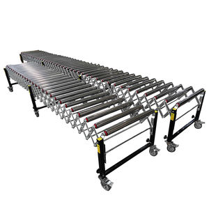 Transportador <span class=keywords><strong>Extensible</strong></span> <span class=keywords><strong>de</strong></span> <span class=keywords><strong>Rodillos</strong></span> por Gravedad, <span class=keywords><strong>Cinta</strong></span> <span class=keywords><strong>Transportadora</strong></span> para Descarga en Almacén, Rodillo Impulsado por Correa, Acero Inoxidable - Product Image 6