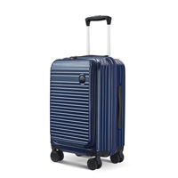 Nouvelle valise à roulettes pour ordinateur portable, modèle frontal, unisexe, avec serrure TSA, style professionnel, petite valise de voyage de 20 pouces en ABS+PC