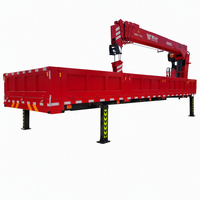 Grue sur camion de 16 tonnes à flèche télescopique en 5 sections, hauteur 23,5 m, double pompe, rotation à 360°, pour le chargement de chantier