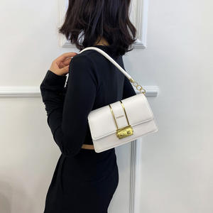 <span class=keywords><strong>Sac</strong></span> tendance 2024 élégant aisselle fronde sacs à main couleur unie en cuir PU sacs à bandoulière mode exquis sacs à provisions - Product Image 3