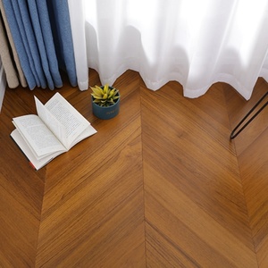 Vente directe usine – Parquet en teck de Birmanie <span class=keywords><strong>à</strong></span> chevrons, nouveau revêtement de sol composite en bois massif 3 couches, plancher en bois stable <span class=keywords><strong>à</strong></span> chevrons - Product Image 4