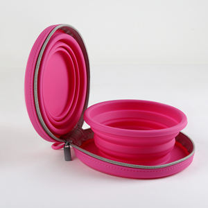 Bols doubles pour chien en silicone, pliables et portables, idéaux pour les voyages – Produit promotionnel pour animaux de compagnie - Product Image 1