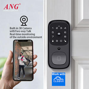 スマートロックとカメラのドアベル3-in-1リアルタイムモニタリング屋外指紋デジタルロックDeadbolt Cerradura Inteligente - Product Image 2