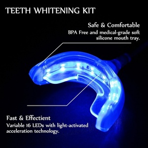 Mini Home Use Multi-Purpose <b>Teeth</b> <b>Whitening</b> Kit with LED Light Includes Oral Care Mouth Trays and <b>Tooth</b> Whitener Accessories - Product Image 2
