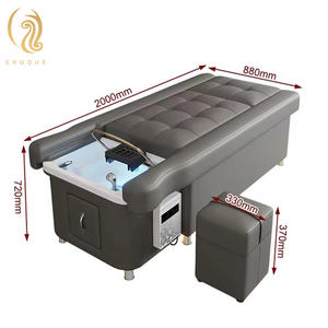 سرير شامبو وتدليك كهربائي فاخر وعصري قابل للتخصيص، مزود بحوض سبا للرأس وحمام للقدمين ومسند ظهر قابل للرفع والإمالة - Product Image 6