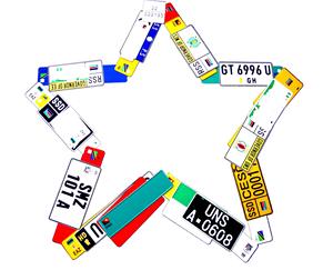 Placa decorativa para matrícula de motocicleta, Logo personalizado, Retro, Color, decoración - Product Image 4