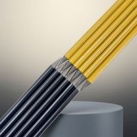 Pensil HB 7 Inci Plastik Daur Ulang Hitam Kuning Bentuk Heksagonal Kemasan 12pcs untuk Penggunaan Kantor Sekolah EN71 ISO Ramah Lingkungan OEM ODM