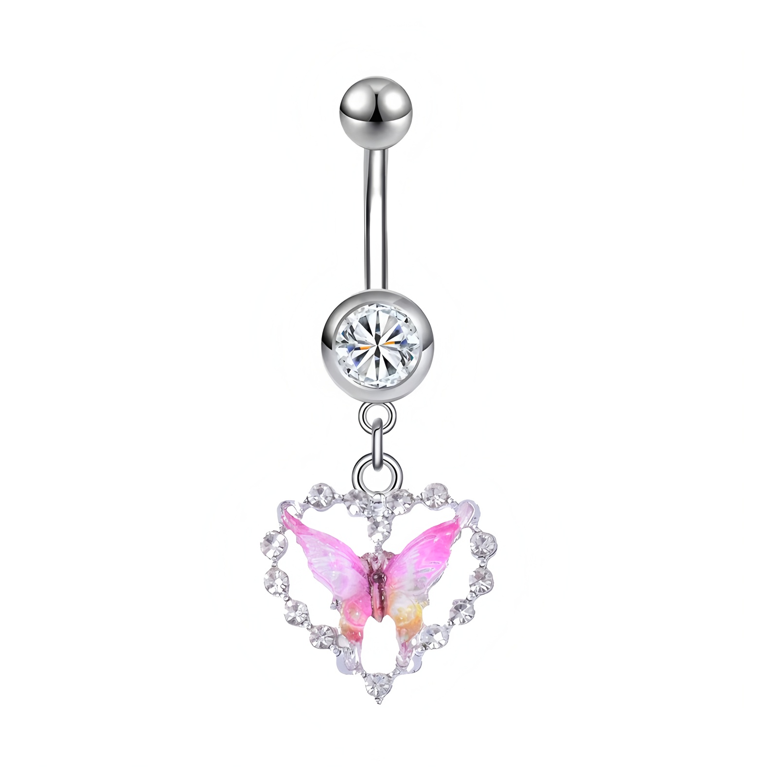 Silver Butterfly Shape 5#