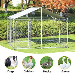 Grande cane canile esterno con tetto, cane esterno cuccia con cancello in metallo, Heavy Duty cane cuccia con serratura per esterno cortile - Product Image 5