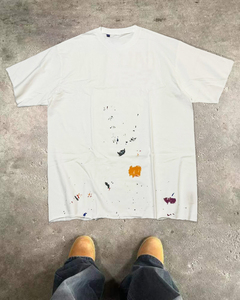 เสื้อยืดโอเวอร์ไซส์สำหรับผู้ชายเสื้อยืดฮิปฮอปทรงหลวมแขนสั้นสไตล์แกลเลอรี - Product Image 1
