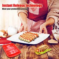6-fach Silikonform für hausgemachte Hamburger und Hot Dogs – DIY Silikon-Wurstform für Kinder zum Füttern