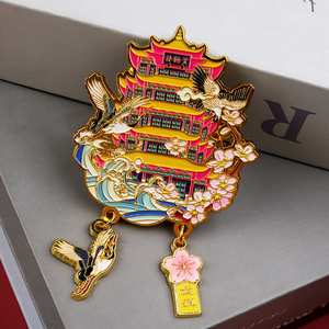 Conception d'aimant de réfrigérateur personnalisé Aimant de réfrigérateur de ville souvenir 3D Aimants en émail dur doux pour réfrigérateur - Product Image 1