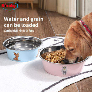 लोकप्रिय कस्टम पोर्टेबल कुत्ते भोजन और पानी का कटोरा स्टेनलेस स्टील 14/17/19/21/26 सेमी पर्यावरण के अनुकूल नहीं - Product Image 2